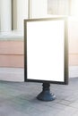 Mock up. Blank billboard outdoors, outdoor advertising, public information board in the city. Royalty Free Stock Photo