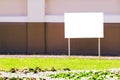 Mock up. Blank billboard outdoors, outdoor advertising, public information board in the city. Royalty Free Stock Photo