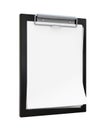 Mock up blank black clipboard isolated on white background