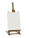 Mock up blank canvas stand wooden easel Sign stand isolated
