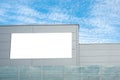 Mock up. Blank empty billboard, digital screen, information board on gray building wall Royalty Free Stock Photo