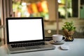 Mock up Blank screen of Laptop Royalty Free Stock Photo