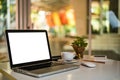 Mock up Blank screen of Laptop Royalty Free Stock Photo