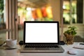 Mock up Blank screen of Laptop Royalty Free Stock Photo
