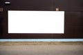 Mock up. Blank vertical billboard, poster frame, advertising on the the wall. Royalty Free Stock Photo