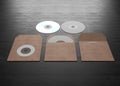 Mock up of cardboard packaging for a compact disk. 3d rendering.