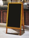 Mock up Chalkboard sign stand Cafe Menu Shop front