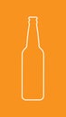 Mock up contour of a beer glass bottle.