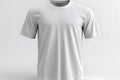 Mock up design of front and back view of a white blank t shirt with an isolated background Royalty Free Stock Photo