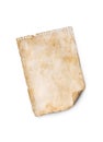 Mock up of empty old vintage yellowed paper sheet Royalty Free Stock Photo