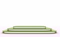 Green mock up of empty stage.Space to place your text or object. 3d render. Pink neon. Royalty Free Stock Photo