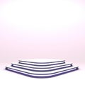 Mock up of empty stage.Space to place your text or object. 3d render. Burgundy neon. Royalty Free Stock Photo
