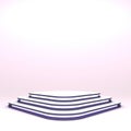 Mock up of empty stage.Space to place your text or object. 3d render. Burgundy neon.