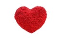 Mock up Fabric heart,isolated on white background Royalty Free Stock Photo
