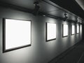 Mock up Frame on wall with lighting Art Gallery