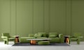 Home and decoration and luxury living room interior design and green wall pattern background Royalty Free Stock Photo