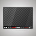 Mock up of glossy video player with transparent place for screen Royalty Free Stock Photo