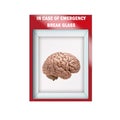 Mock up illustration - Emergency break glass case Royalty Free Stock Photo