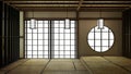 Mock up, Japanese empty room tatami mat Designing the most beautiful. 3D rendering