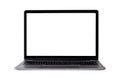 Mock up laptop devices isolated white background. personal computer notebook with empty screen. white,blank copy space for use Royalty Free Stock Photo