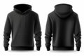 mock up black hoodie on white background Royalty Free Stock Photo