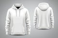 mock up white hoodie on grey background Royalty Free Stock Photo
