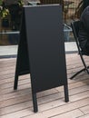 Mock up Menu Blank Blackboard sign stand Shop Cafe Restaurant