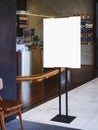 Mock up Menu frame on Table in Bar restaurant cafe Background Royalty Free Stock Photo