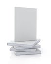 Mock up model of blank book standing on pile of books isolated on white background Royalty Free Stock Photo