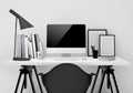 Mock up modern workspace template mock up background