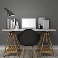 Mock up modern workspace template mock up background