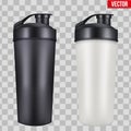 Mock-up Plastic Sport Nutrition Drink Bottle. Royalty Free Stock Photo