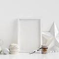 Mock Up Poster Frame Interior Scandinavian Christmas Winter Decoration