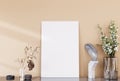 Mock up poster frame in modern interior background Royalty Free Stock Photo