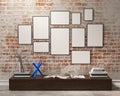Mock up posters frames Royalty Free Stock Photo