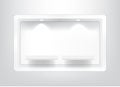 Mock up Realistic Empty Square Shelf for interior to Show Product with light and shadow on white background illustration