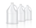 Mock up Realistic Plastic Gallon Packaging Product For Chemical Solution or Milk Bottle isolated Background.