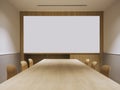 Mock up Screen board Interior meeting room Business Office building Royalty Free Stock Photo