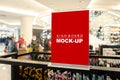 Mock up sign board in fashion clothes shop Royalty Free Stock Photo