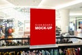 Mock up sign board in fashion clothes shop Royalty Free Stock Photo