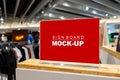 Mock up signboard in fashion clothes shop in shopping mall Royalty Free Stock Photo