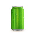 Mock up template aluminum can for design of beverages. Vector
