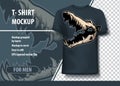 Mock-up template for print, Crocodile skull. Layout vector as an offer printing on T-shirts Royalty Free Stock Photo