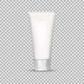Mock Up Tube Of Cream Or Gel Grayscale in a realistic style isolated