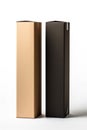 mock-up of two cardboard rectangular packaging boxes, on a light background Royalty Free Stock Photo
