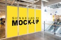 Mock up vertical billboard four partitions Royalty Free Stock Photo