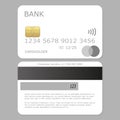 Mock up white blank credit card vector Royalty Free Stock Photo