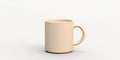 Mock-up of a white ceramic mug isolated on a white background Royalty Free Stock Photo