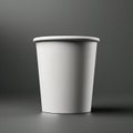 Mock up white coffee cup isolated on grey background Royalty Free Stock Photo