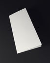 Mock up white folded paper on black background Royalty Free Stock Photo